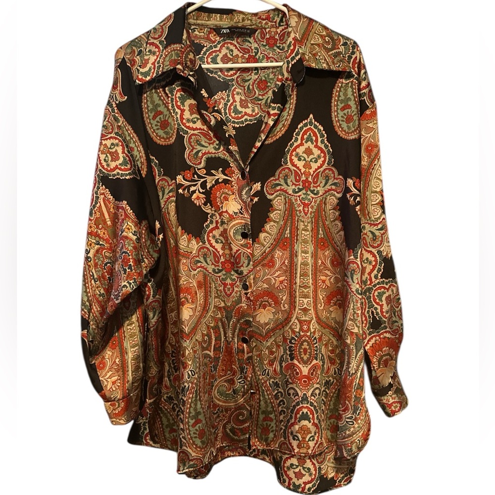 ZARA Paisley Print Women's Top - Multicolor